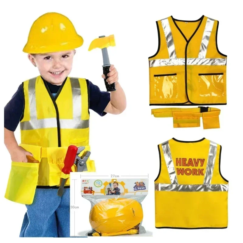 Kids Toys Set - Kostum Pekerja Konstruksi untuk Anak Laki-laki,