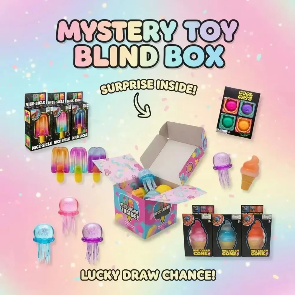 Kids' Toy - Kotak Misteri Squishy, Set Mainan Fidget