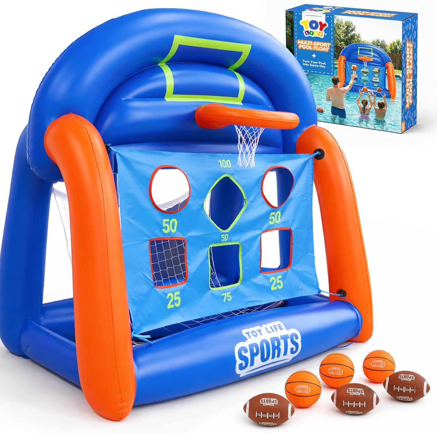 Kids Toys Set - Permainan Kolam Renang Multi-Olahraga Tiup untuk