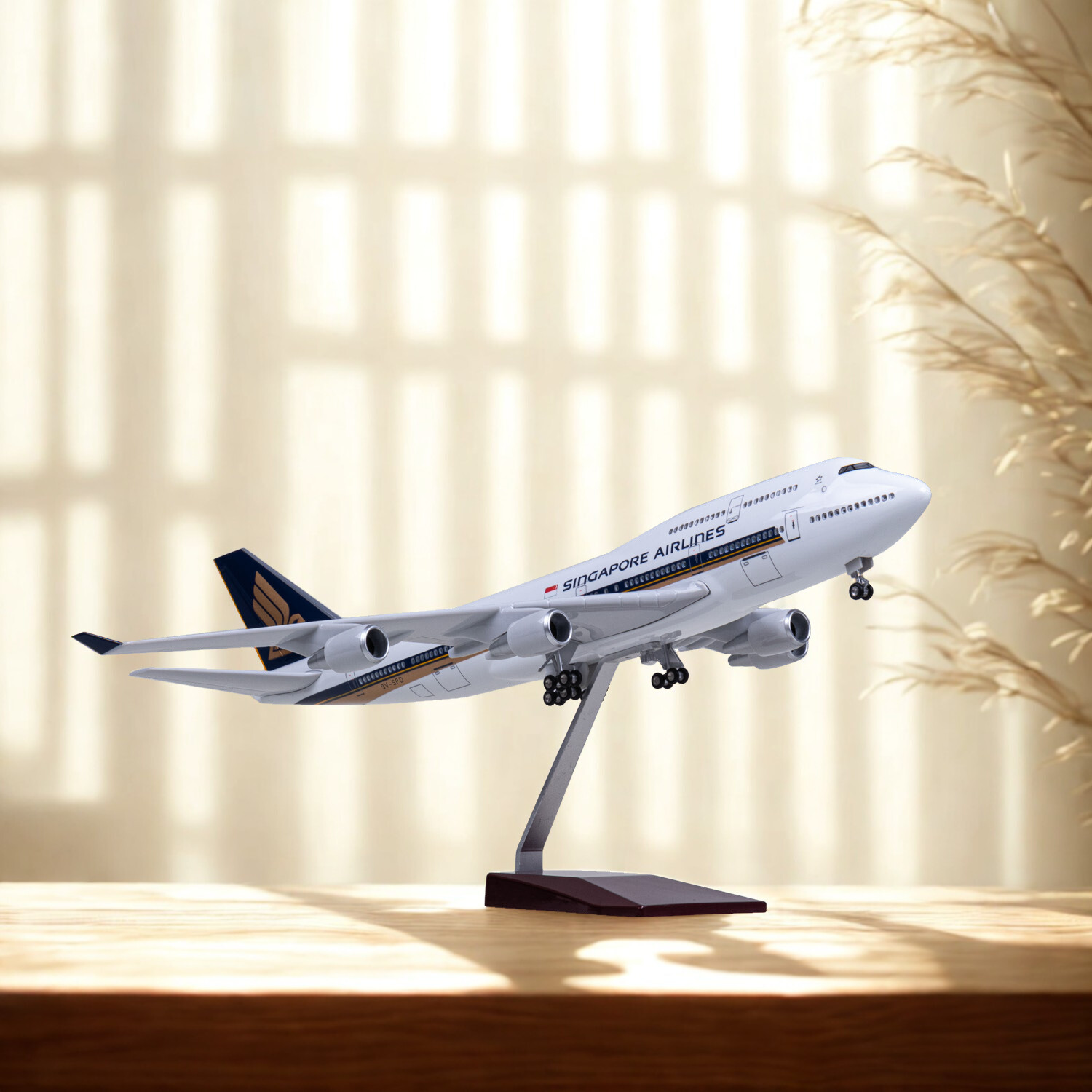 Kids Toys Singapore - Mainan Pesawat Model B747 Singapura 47cm,