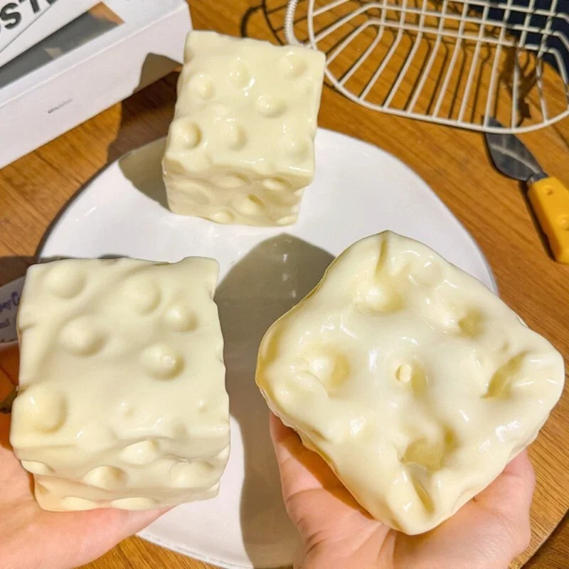 Kids' Toy - Taba Squishy Cheese Cube Bola Anti