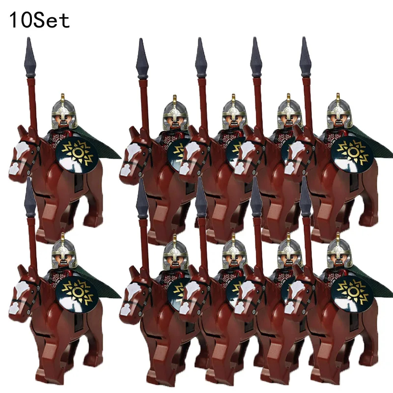 Kids Toys 10 Year Old - 10 Set Figur Pertempuran Ksatria Abad