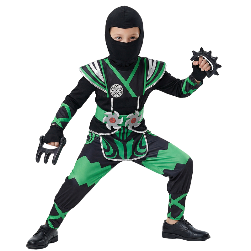 Kids Toys Set - Kostum Ninja Hijau untuk Anak-anak dengan