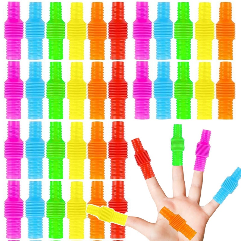 Kids' Toy - Mainan Sensorik Berbentuk Tabung Teleskopik Berwarna-warni
