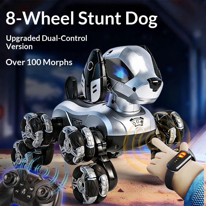 Kids Toys Electric Car - Robot Anjing Stunt RC Baru 8