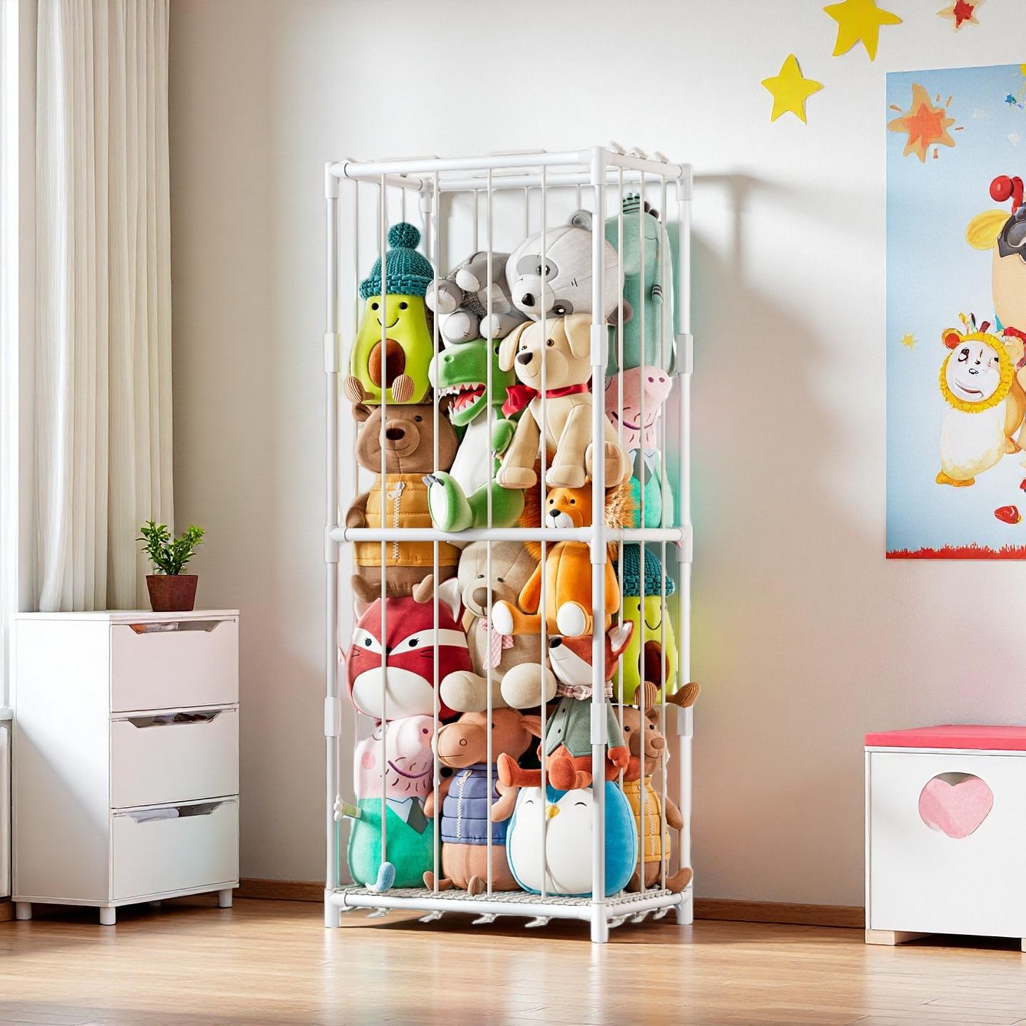 Kids' Toy - Organizer Penyimpanan Boneka Vertikal Bertema Kebun