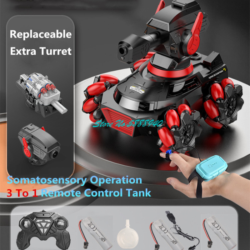 Kids Toys Under 50 - Tank Tempur RC Kendaraan Semprot Tembak