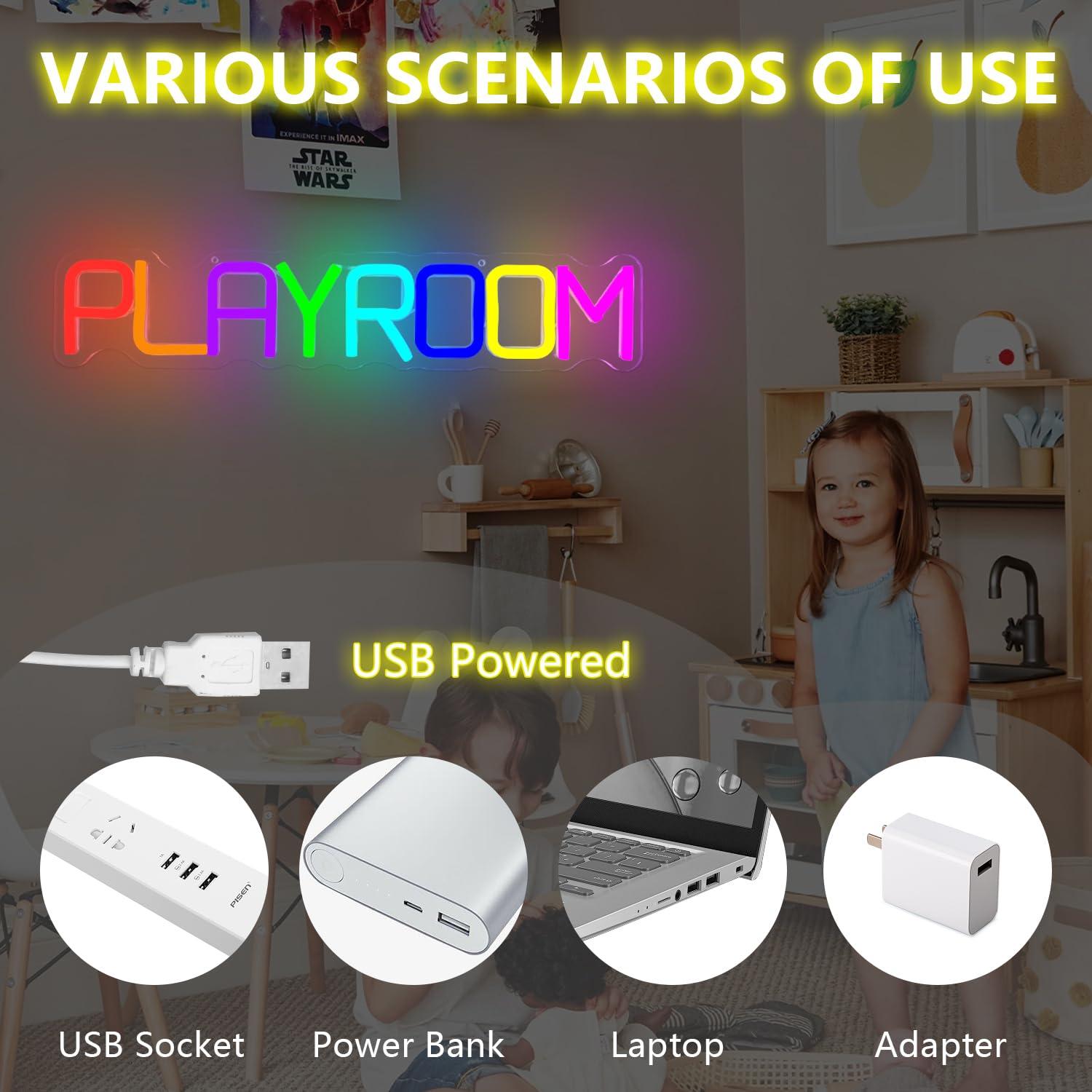 Lampu Neon Playroom USB Dimmab - Kids Play Zone Toys ulasan dan harga