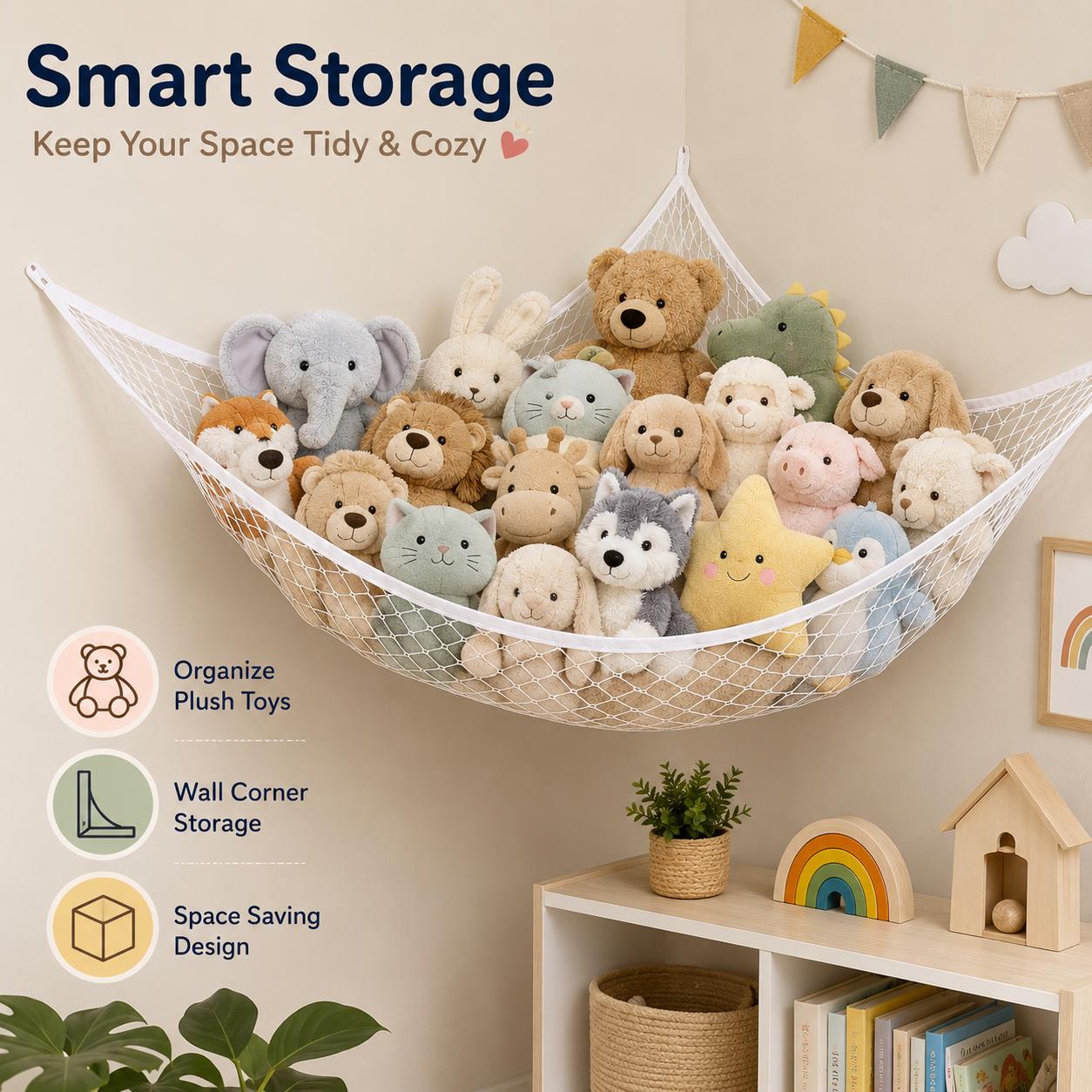Jaring Penyimpanan Mainan Gant - Kids' Toy ulasan dan harga